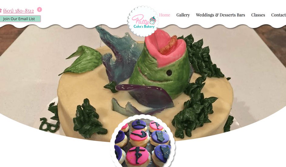 Patty Cakes Bakery logo design page